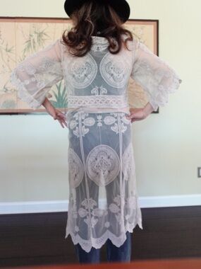 Rebellion Again | Crochet Lace cover-up-Dusty Beige| SzSM